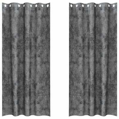 vidaXL Velvet Gordijnen 2 st Grijs 225 x 140 cm Fluweel