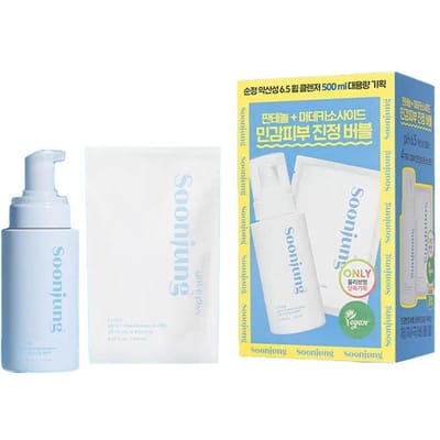 Etude SoonJung Nettoyant Moussant pH 6.5 Lot 250ml + Recharge 250ml white