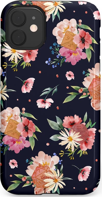 Casetastic Hoesje Geschikt voor Apple iPhone 11 - Stijlvolle Beschermende Duo-layer Case - Bloemenkracht met D20