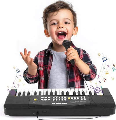 Piano Toetsenbord - Elektrisch Keyboard - Muziek Leren Spelen - 37 Toetsen - 40 x 18 x 6 cm - Zwart