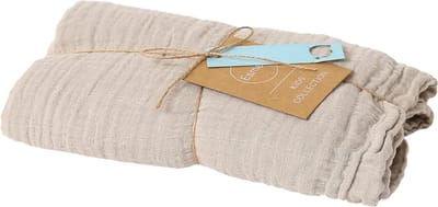 Grote mousseline doek/gaasdoek van 100% biologisch katoen als noescheli voor baby's of als mode- en decoratieaccessoire in lichtgrijs, 120 x 100 cm