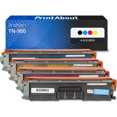 PrintAbout huismerk Toner TN-900 4-kleuren Multipack Geschikt voor Brother