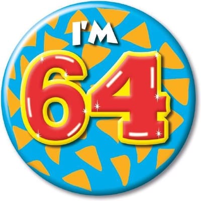 Button klein - i'm 64 Leeftijd Fun gifts