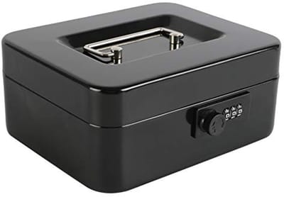 Stalen Cash Box met Combinatieslot en Verwijderbare Muntlade