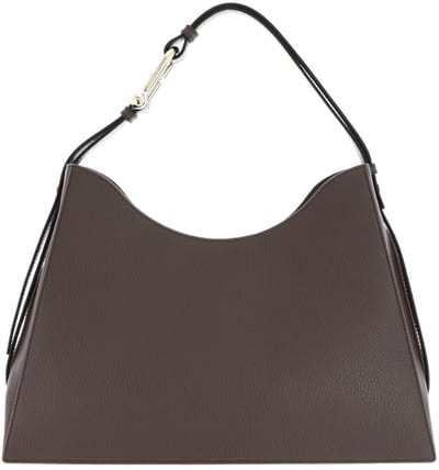 FURLA Leren schoudertas Nuvola Hobo Bag Mogano bruine