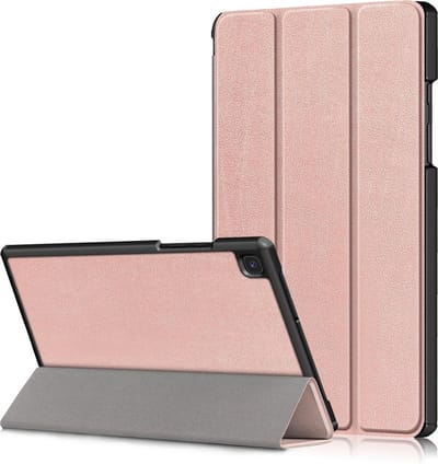 Hoesje Geschikt voor Samsung Galaxy Tab A7 2020 - 10.4 inch - Samsung Galaxy Tab A7 2022 - 10.4 inch -Tri Fold Cover Tablet Case Rose Goud