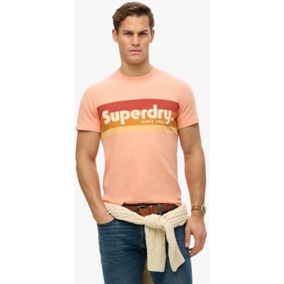 Superdry - Terrain gestreept T-shirt met relaxte pasvorm en logo - Heren - T-shirts