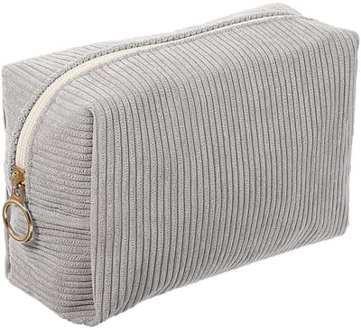 Dailygoods - Make uptas Klein, Vrouwen Reis Cosmetische Tas met Rits Grote Capaciteit Multifunctionele Make-uptas Reisaccessoires Organizer (Grijs)
