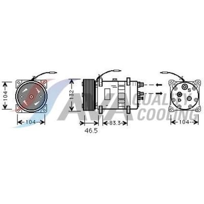 Airco-compressor HIGHWAY AUTOMOTIVE 45057002HW