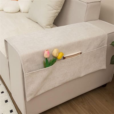 Pochette de rangement pour accoudoir de canapé, pochettes latérales pour housse de canapé pour le rangement, organisateur suspendu à la maison, rangement pour lunettes, téléphone, télécommande