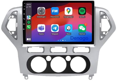 CarPlay autoradio geschikt voor Ford Mondeo (2003 t/m 2014) | 9 inch | Android 13 | Draadloos Apple CarPlay & Android Auto | 2GB + 32GB | QuadCore processor | Denago DNG-A96 | 2025 model | 2003 2004 2005 2006 2007 2008 2009 2010 2011 2012 2013 2014 |