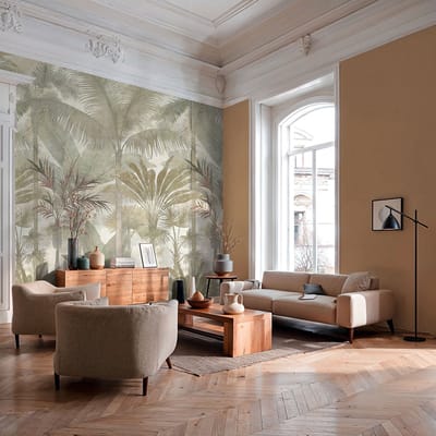 PALMBOMEN FOTOBEHANG | Herhaalbaar Patroon - 1,59 x 2,80 meter - A.S. Création Cuba II