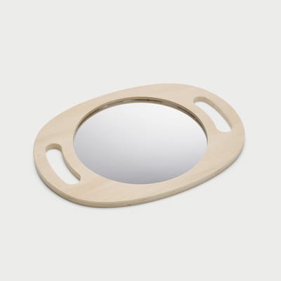 tickit® Gemakkelijk vast te houden Houten Spiegel
