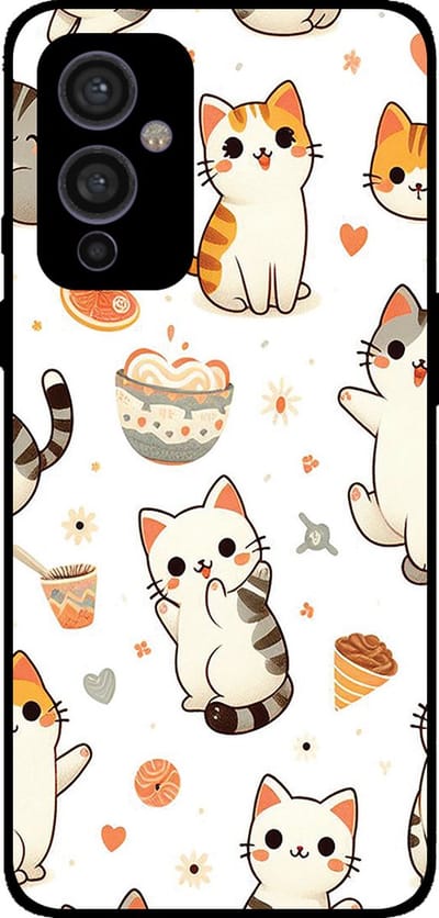Smartphonica Telefoonhoesje Geschikt voor OnePlus 9 met katten opdruk - TPU backcover case cat design geschikt voor OnePlus 9