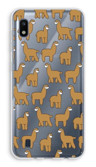 Case Company® - Hoesje geschikt voor Samsung Galaxy A10 hoesje - Alpacas - Soft Cover Telefoonhoesje - Bescherming aan alle Kanten en Schermrand