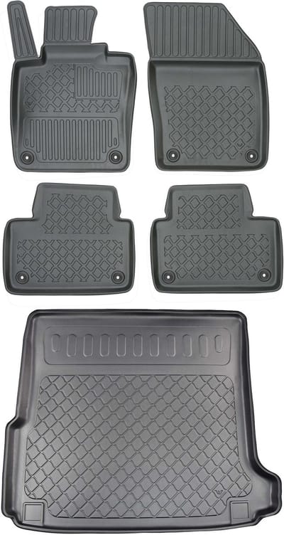 Aristar Set - Automatten en Kofferbakmat - Volvo V60 II Kombi - Zwart - Hoogwaardige Bescherming