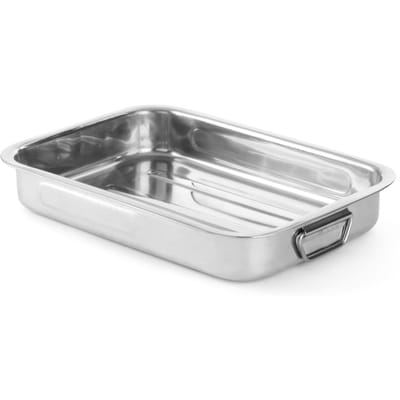 HENDI Diepe braadslede met handgrepen – 310x240x50 mm – roestvrij staal – oven- en vaatwasmachinebestendig