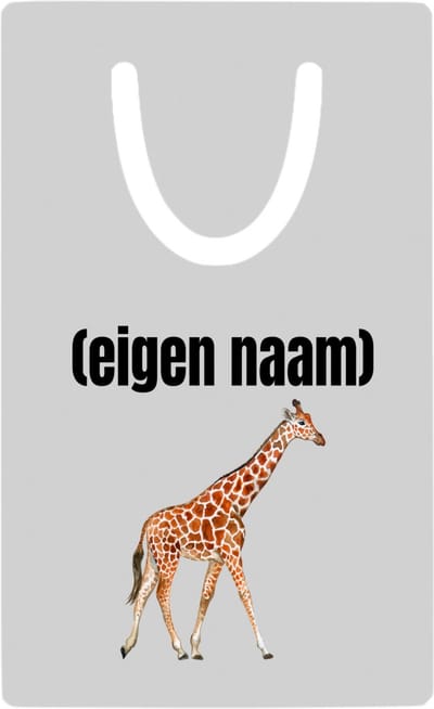 Hacebo® - giraffe met eigen naam metalen boekenlegger - Giraffe - giraffe liefhebbers - dieren liefhebber - leuk cadeau voor iemand die houdt van giraffen - cadeau - kado Bladwijzer boekenleggers - 7.6 cm x 5cm