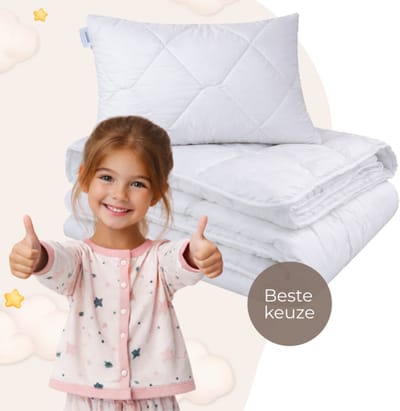Peuter Dekbedset Ukkie All Season 120x150 cm met Peuterkussen 60x70 cm - Wasbaar Peuterdekbed