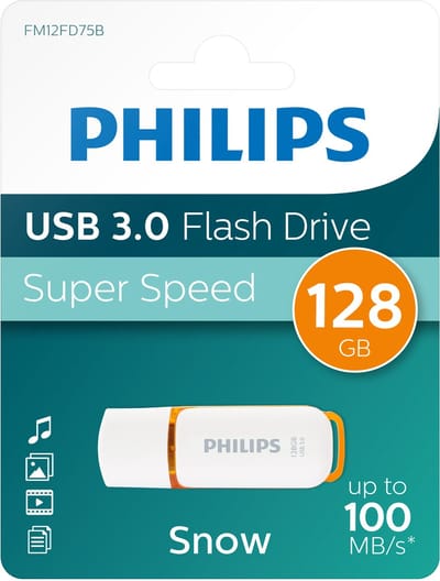 Philips USB stick 3.0 128GB - Snow - Oranje - FM12FD75B