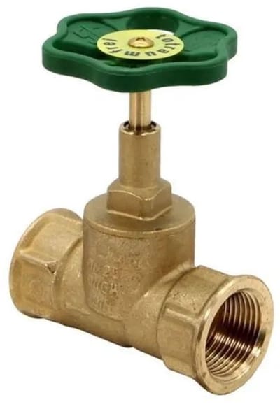 Schlösser Armaturen JS Doorlaatventiel met mofverbinding, zonder aftap, stijgende spindel, DN25, binnendraad 1'', 0011052500001