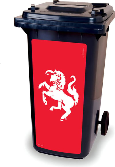 Container sticker - Twentse vlag - kliko sticker - afvalbak stickers - vuilnisbak - CoverArt