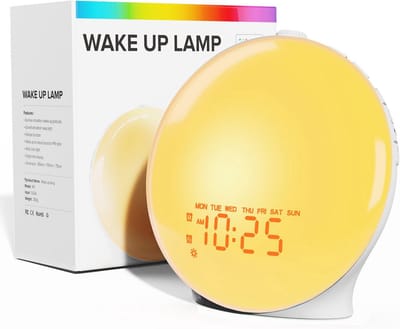 Lichtwekker met Bluetooth speaker en FM-radio – Dual alarm met zonsopgang simulatie