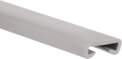QUEST Leuning, PVC, 40 x 8, kunststof trapleuning, profiel voor trapleuningen, rubber, zilver