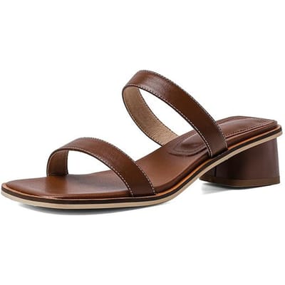 Echt Leer Open Teen Buiten Slides Dames Sandalen Zomer Dames Schoenen Hoge Kwaliteit Moderne Slippers Dames Muiltjes 39 roodbruin