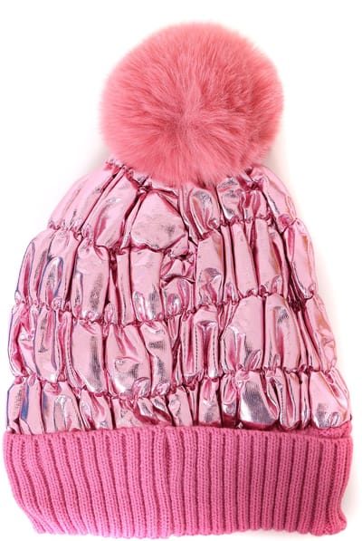 Skimuts Pluche - Metallic Roze - Volwassenen