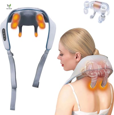 Massagekussen - Nekmassage Apparaat - Shiatsu - Draadloos - Verwarmd - Massage Apparaat ook voor Arm Rug & Been