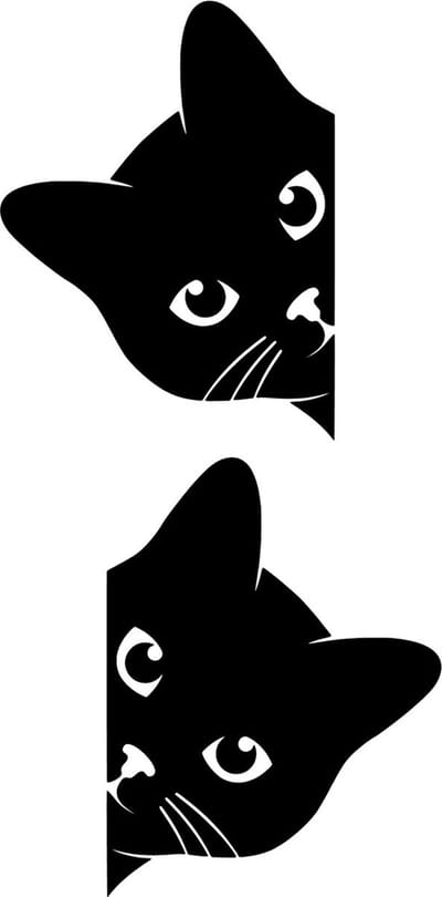 Decoratieve gluur katten - kittens - peeking cats