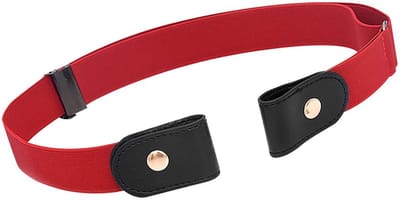 Jonyx - Elastische riem - Gesploze broekriem - Riem zonder gesp - Uitrekbaar - Stretchy - Gespvrij - Rood - Max 104 cm - Jonyx