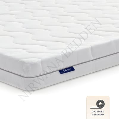 Nirwana Traagschuim Topdekmatras 90x200 - 7 cm - NASA Traagschuim - Ergonomische Ondersteuning - Luxe Afritsbare Hoes - Geproduceerd in Nederland