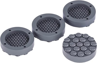 Wasmachine Sokkels - Anti-Vibratie Voetstukken - Stabiele Apparaten - Schokabsorberend Siliconen - 4 Stuks 6.2cm Diameter - Zwart