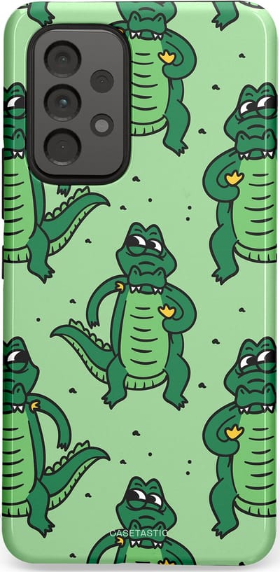 Casetastic hoesje geschikt voor Samsung Galaxy A53 (2022) 5G - Dubbellaagse bescherming - Kroko dans - Fashion Case - Mintgroen