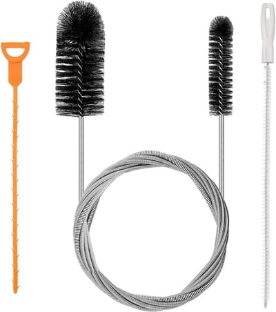 Afvoer Reinigingsset - Gootsteen Ontstopper - Verstopte Leidingen Verhelpen - Flexibel & Duurzaam Materiaal - 3 Delig 200cm