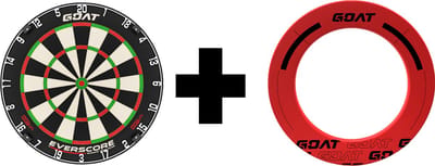 D&More GOAT dartbord + Surround set ROOD 2