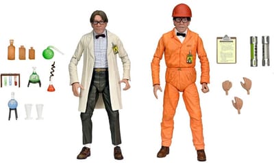 NECA TMNT II: The Secret of the Ooze Action Figure 2-Pack Lab Coat Professor Perry and Hazmat Suit Professor Perry 18 cm Action Figuur