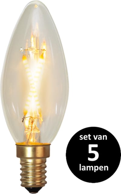 Soft Glow Kaarslamp - E14 - 0,5W - set van 5