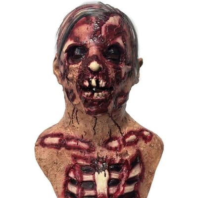 Horror Halloween latex masker, make-up feest decoratie rekwisieten rood