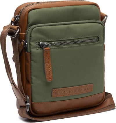 The Chesterfield Brand Schoudertas Schoudertas Karlstad Shoulderbag Olive Green Olijfgroen