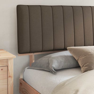 vidaXL - Bedframe - met - Gevoerde - Hoofdbord - Taupe - 180 - x - 200 - cm