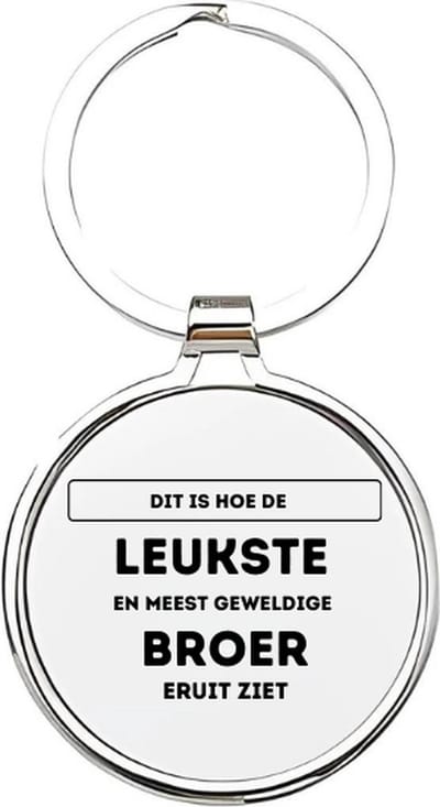 Akyol - dit is hoe de leukste en meest geweldige broer eruitziet Sleutelhanger - Broer - de leukste broer - broer sleutelhanger - broers sleutelhanger - sleutelhanger voor je broer - familie sleutelhanger - verjaardagscadeautje - 4 x 7,5 CM
