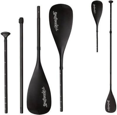 2-in-1 SUP & Kajak Peddel Verstelbaar 165-215 cm | 4-delige Dualtech Peddel voor Vlak Water Rivier Golven | Aluminium Peddel voor iSUP Reizen en Opslag