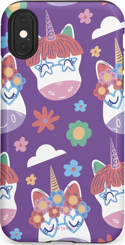 Casetastic Hoesje Geschikt voor Apple iPhone X/Xs - Stijlvolle Beschermende Duo-layer Case - Eenhoorn Magie