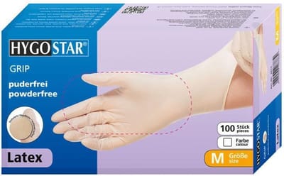 Hygostar latex poedervrije wegwerp handschoenen wit maat XL 100 stuks
