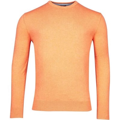 Baileys Trui Uni Crew Neck Single Knit Pima Cotton Mid Orange / male