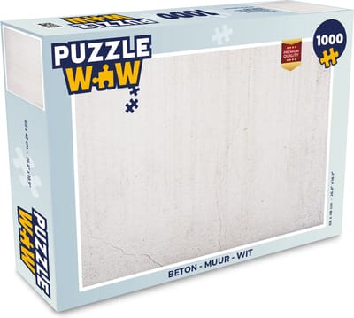 Puzzel Beton - Muur - Wit - Legpuzzel - Puzzel 1000 stukjes volwassenen