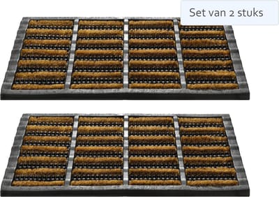 Set van 2 stuks Hamat Deurmat / Rubbermat - Mudbuster 40 x 60 cm